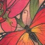 Tattoos - Butterfly and Flowers Tattoo - 115867